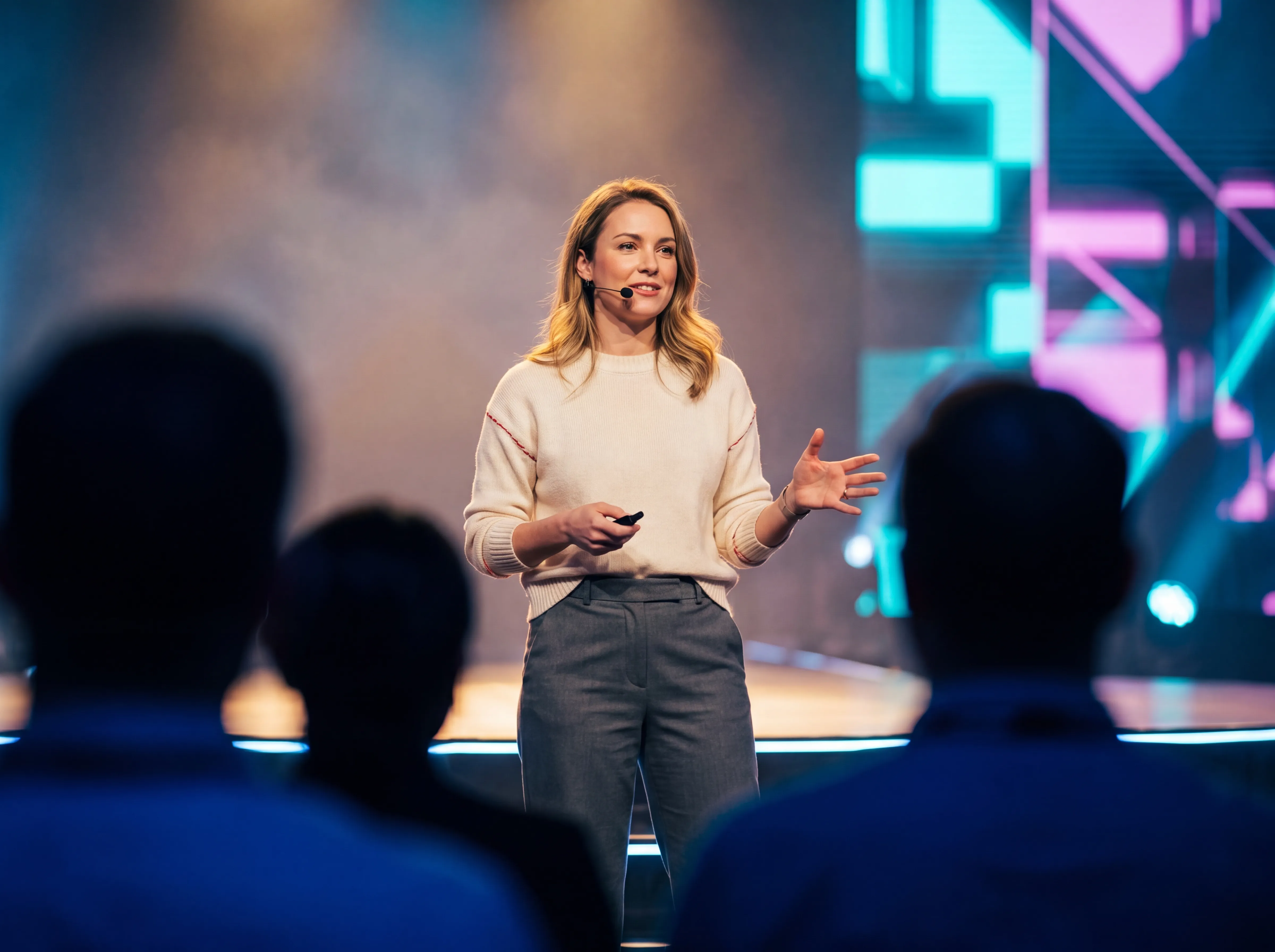 Woman speaking at conference